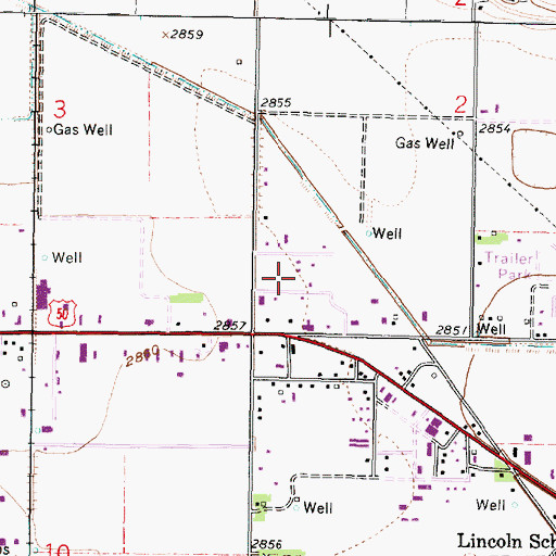 Topographic Map of Westhaven Mobile Home Park, KS