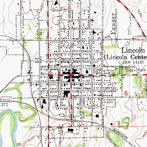 Topographic Map of Finch Theatre, KS