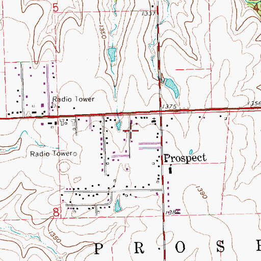 Topographic Map of Deer Grove Recreational Vehicle Park, KS