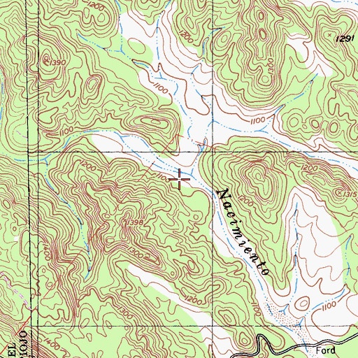 Topographic Map of Agua Fria Creek, CA