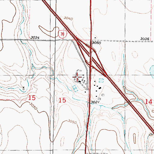 Topographic Map of High Plains Camping Facility, KS