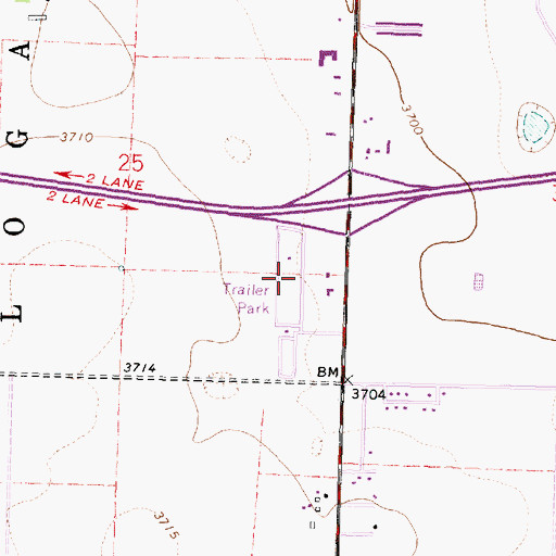 Topographic Map of Mid - America Camp Inn, KS