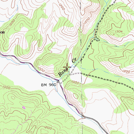 Topographic Map of Agua Mala Creek, CA