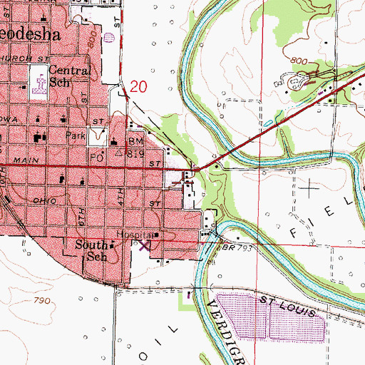 Topographic Map of Norman Number One Recreational Vehicle Park, KS