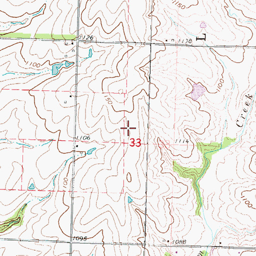 Topographic Map of Harrahs Prairie Band Casino Recreational Vehicle Park, KS