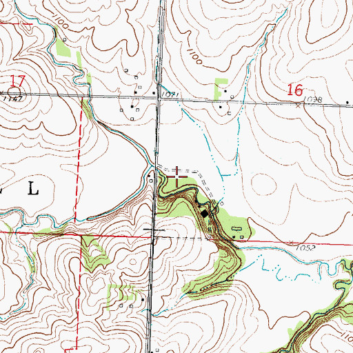 Topographic Map of Sycamore Springs Recreational Vehicle Resort, KS