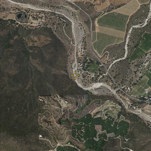 Aerial/Satellite Image of Agua Tibia Creek, CA