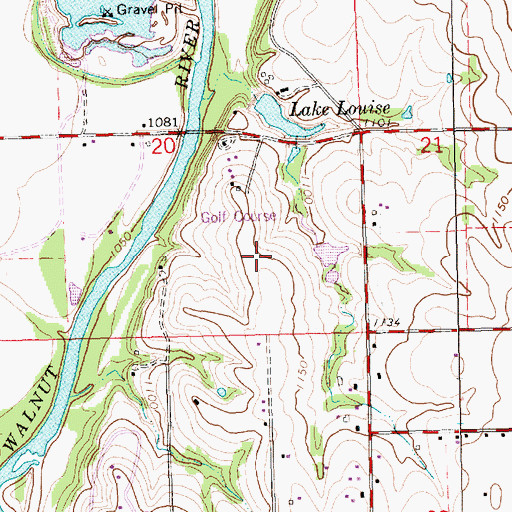 Topographic Map of Arkansas City Country Club, KS