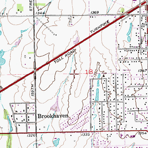Topographic Map of Terradyne Country Club, KS