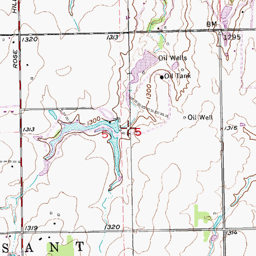 Topographic Map of Flint Hills National Golf Club, KS