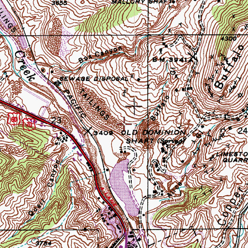 Topographic Map of Buffalo Gulch, AZ