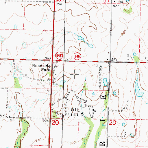 Topographic Map of Prairie Ridge Golf Club, KS