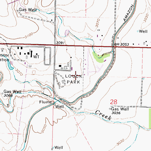 Topographic Map of Lakin Country Club, KS
