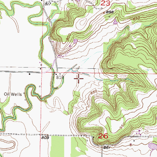 Topographic Map of Deer Trace Golf Course, KS
