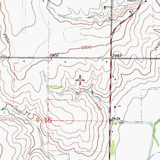 Topographic Map of Meade Country Club, KS