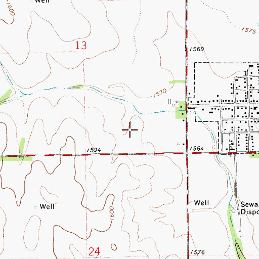 Topographic Map of The Links at Pretty Prairie, KS