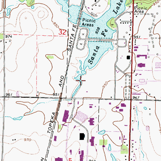 Topographic Map of Safari Public Golf Course, KS