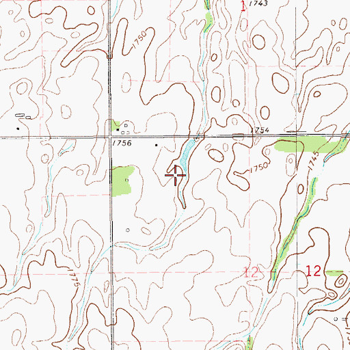 Topographic Map of Chase Golf Course, KS