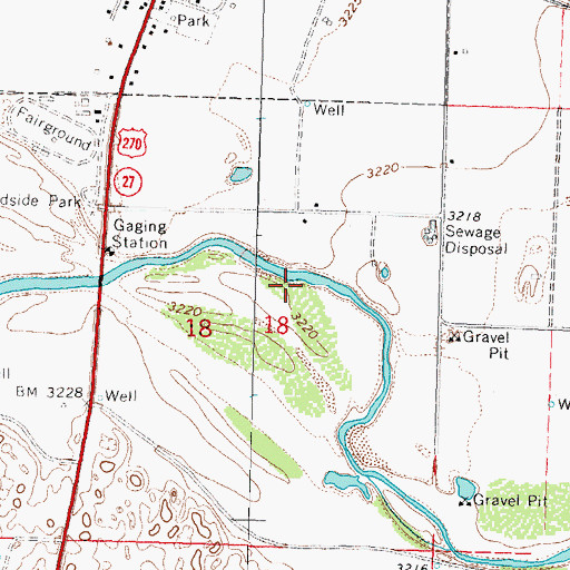 Topographic Map of Tamarisk Golf Course, KS