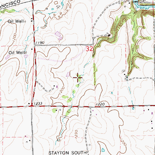 Topographic Map of Winfield Country Club, KS