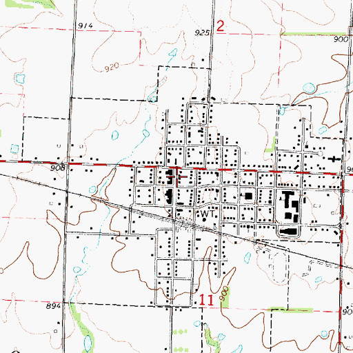 Topographic Map of Altamont Public Library, KS