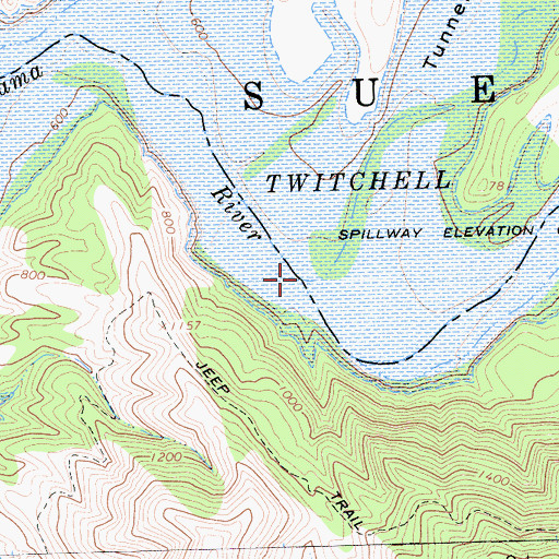 Topographic Map of Alamo Creek, CA