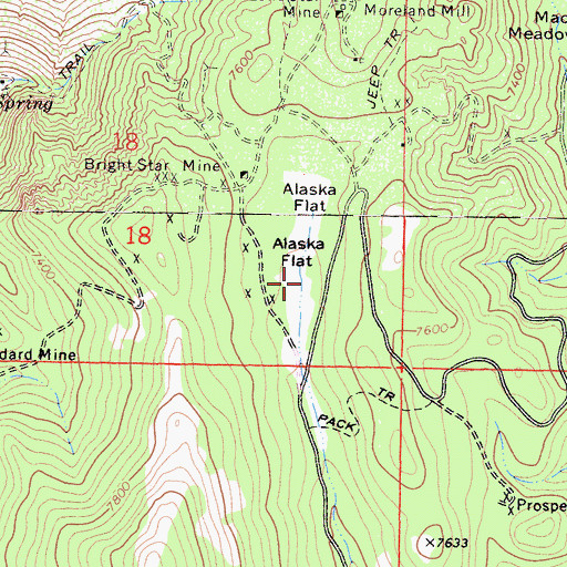 Topographic Map of Alaska Flat, CA