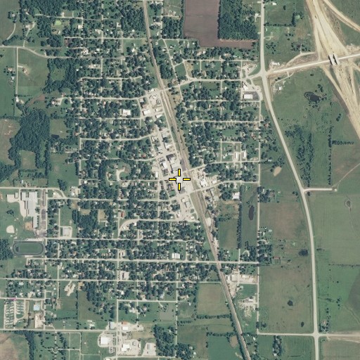 Aerial/Satellite Image of Pleasanton Lincoln Library, KS