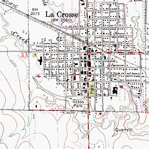 Topographic Map of Barnard Library, KS