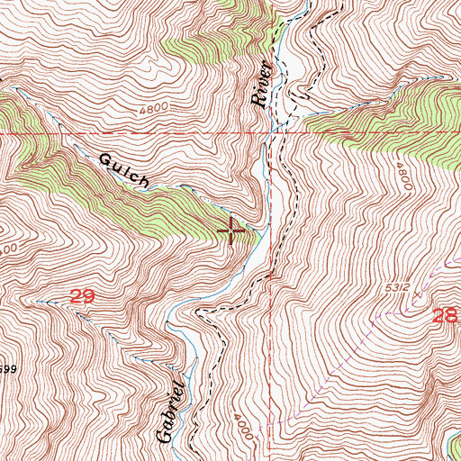 Topographic Map of Alder Gulch, CA