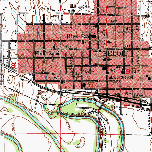 Topographic Map of Port Library, KS