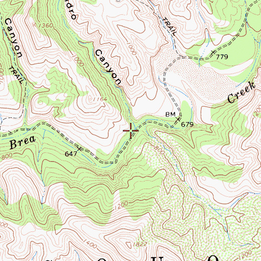 Topographic Map of Alejandro Canyon, CA