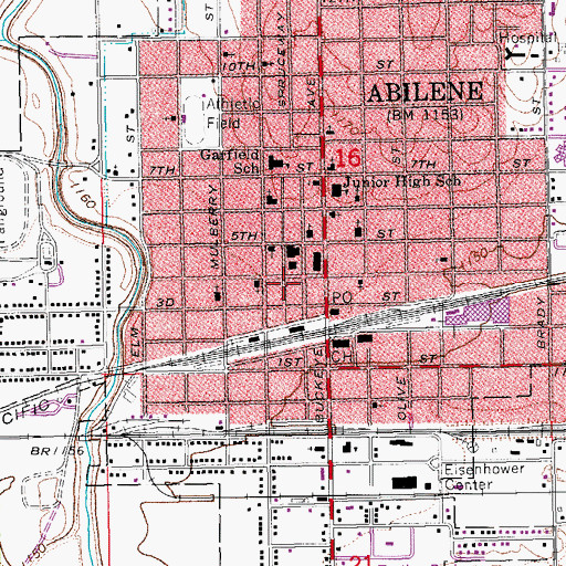 Topographic Map of Jeffcoat Photography Museum, KS