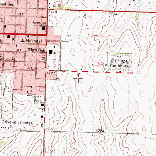 Topographic Map of Brown County Agriculture Museum, KS