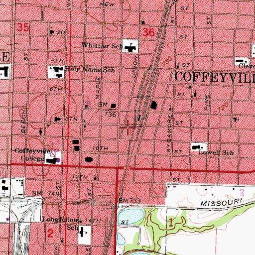 Topographic Map of Dalton Museum, KS