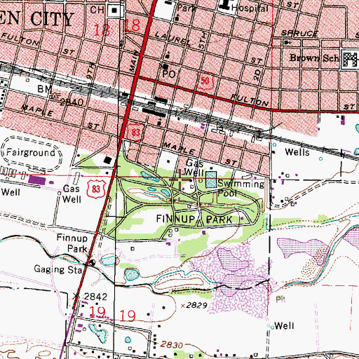 Topographic Map of Finney County Historical Museum, KS
