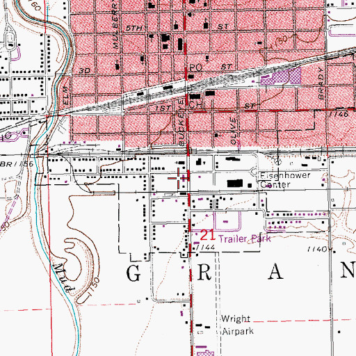 Topographic Map of Greyhound Hall of Fame, KS