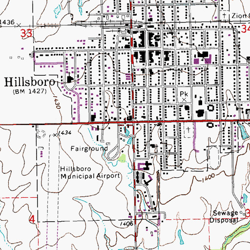 Topographic Map of Mennonite Settlement Museum, KS