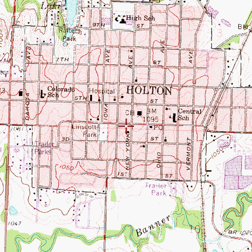 Topographic Map of Jackson County Historical Society Museum, KS