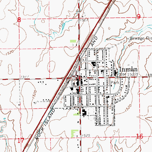 Topographic Map of Inman Museum, KS