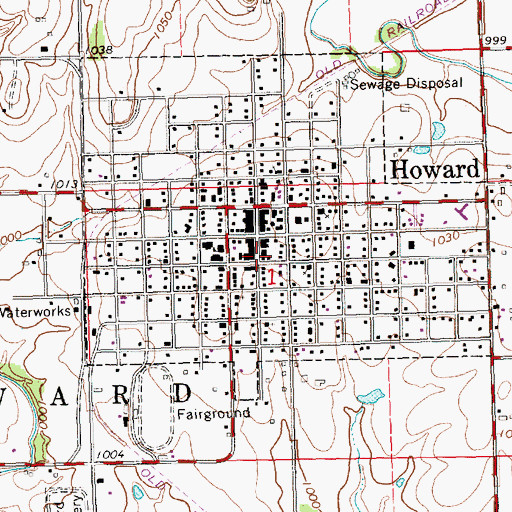 Topographic Map of Benson Historical Museum, KS