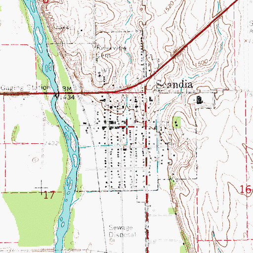 Topographic Map of Scandia Museum, KS