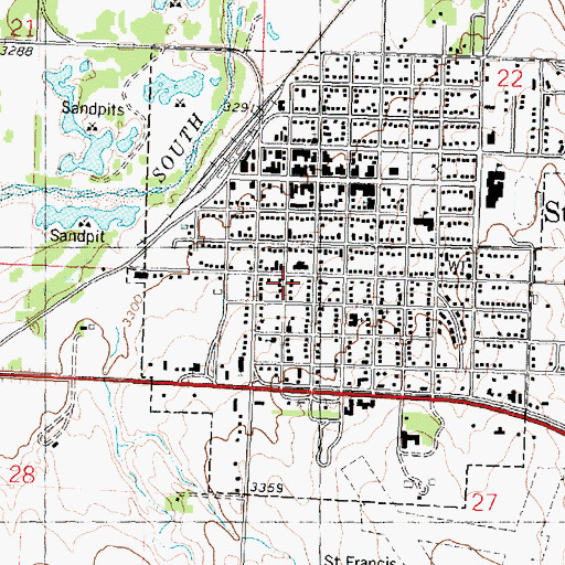 Topographic Map of Cheyenne County Health Department, KS