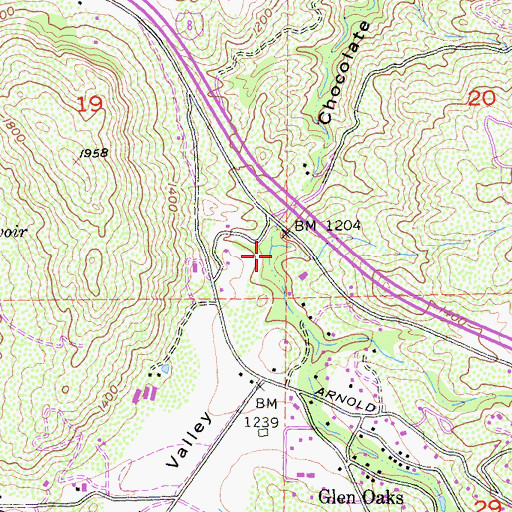 Topographic Map of Alpine Creek, CA