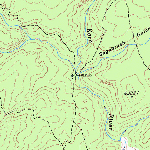 Topographic Map of Alpine Creek, CA