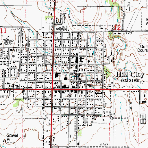 Topographic Map of Graham County Health Department, KS