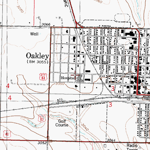 Topographic Map of Logan County Health Department, KS