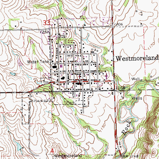 Topographic Map of Pottawatomie County Health Department, KS