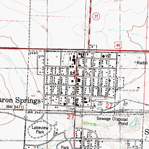 Topographic Map of Wallace County Health Department, KS