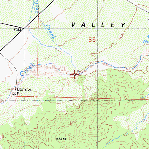 Topographic Map of Amargosa Creek, CA